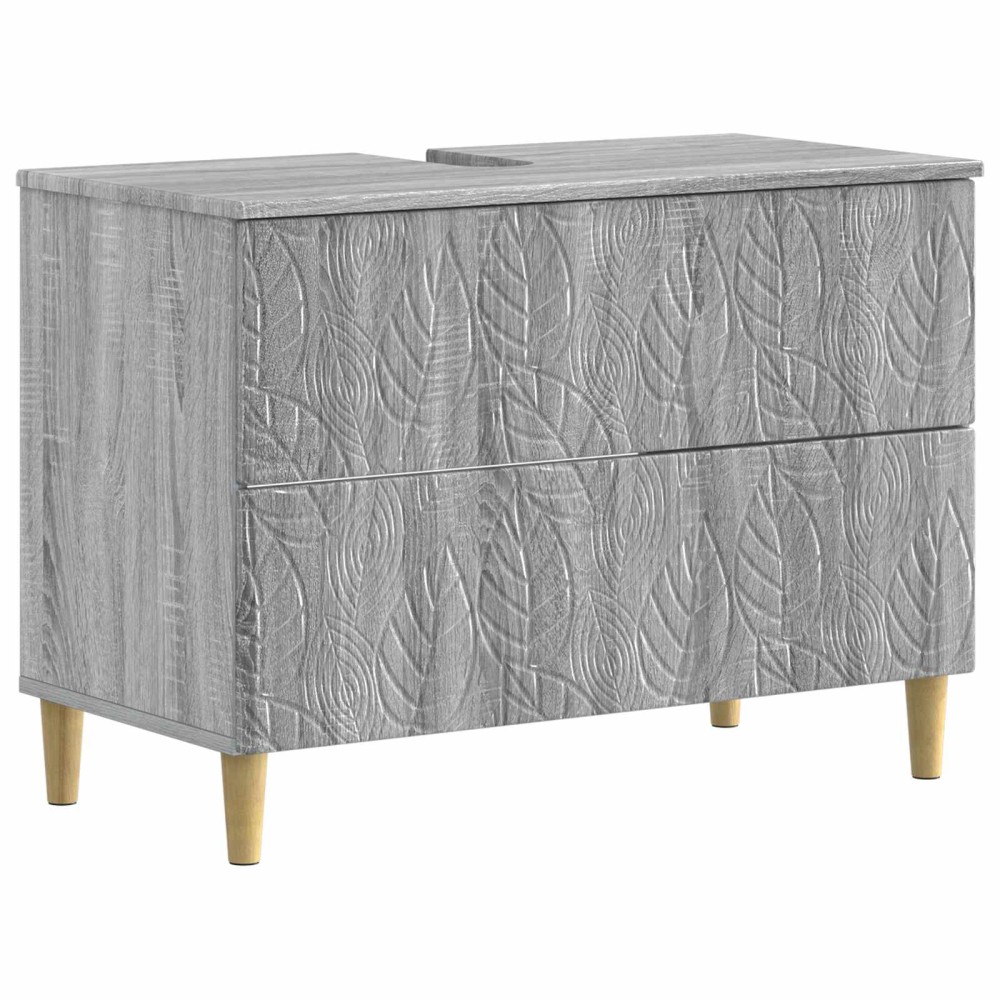 vidaXL Ντουλάπα Νιπτήρα Mπάνιου DELFT Γκρι Sonoma 82x41x59 εκ