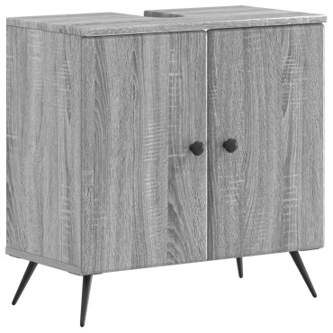 vidaXL Ντουλάπα Νιπτήρα Mπάνιου BREDA Γκρι Sonoma 59,5x31,5x59cm