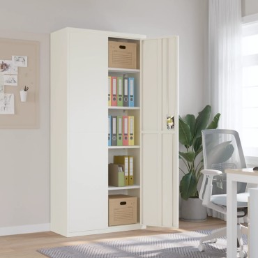 vidaXL Αρχειοθήκη Λευκή 90x40x200cm Ατσάλινη 1 τεμ.