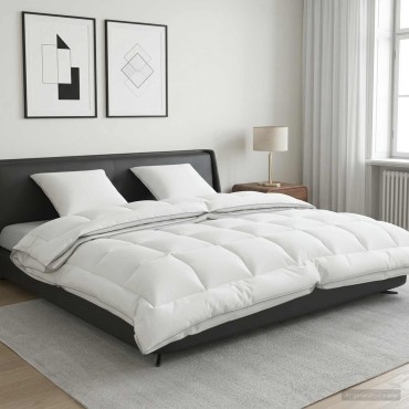 vidaXL Σέτ Παπλώματος και Μαξιλαριού 3 τμχ. 220x240 εκ 4 Εποχές Μαλλί