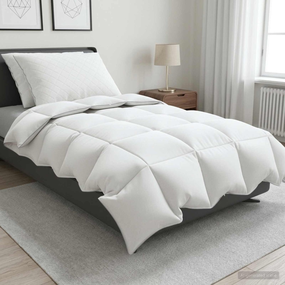 vidaXL Σετ πάπλωμα 90% χήνας FULDA 3 τμχ. 140 x 220 cm Χειμώνας Λευκό
