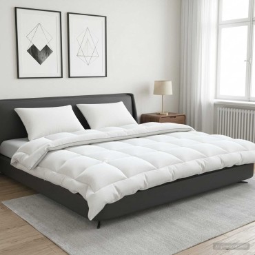 vidaXL Πάπλωμα 220x240 εκ Χειμώνας 450 GSM Αυστραλιανό Μαλλί Λευκό