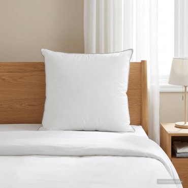 vidaXL Μαξιλάρι 80 x 80 cm Αυστραλιανό Μαλλί Λευκό