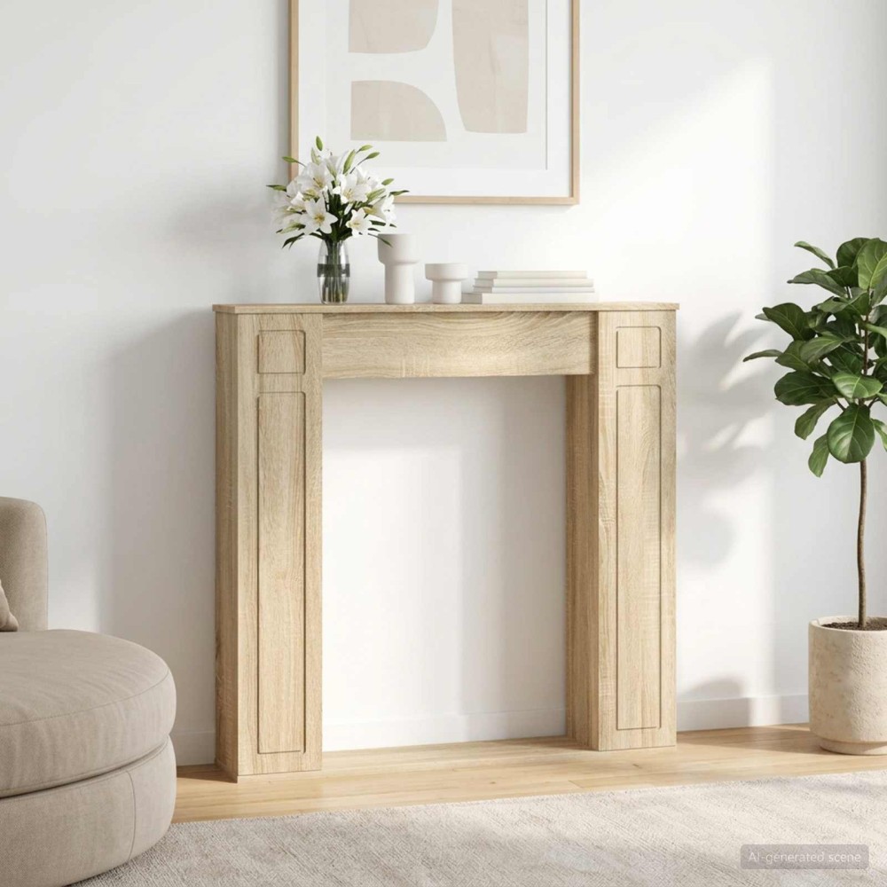 vidaXL Περίβλημα τζακιού Sonoma Δρυς 100 x 20 x 100 cm