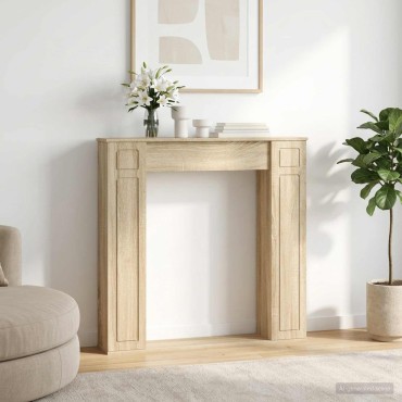 vidaXL Περίβλημα τζακιού Sonoma Δρυς 100 x 20 x 100 cm