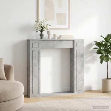 vidaXL Περίβλημα τζακιού Γκρι Σκυροδέματος 100 x 20 x 100 cm