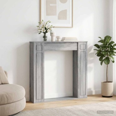 vidaXL Περίβλημα τζακιού Γκρι Sonoma 100 x 20 x 100 cm