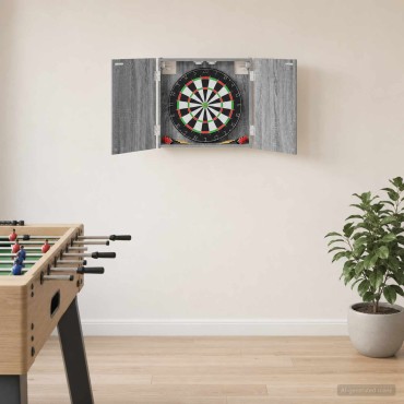 vidaXL Ντουλάπα Πινάκων Βελών Γκρι Sonoma 56 x 12 x 53,5 εκ.