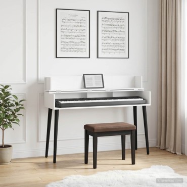 vidaXL Γραφείο Στούντιο Λευκό 152 x 40 x 19,5 εκ. Επεξεργασμένο Ξύλο