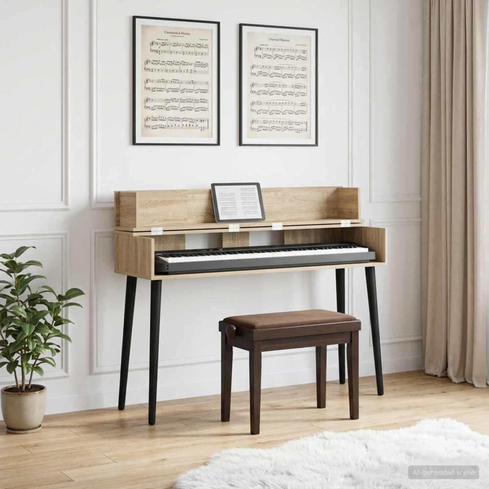 vidaXL Γραφείο Στούντιο Sonoma Δρυς 130 x 40 x 19,5 εκ.