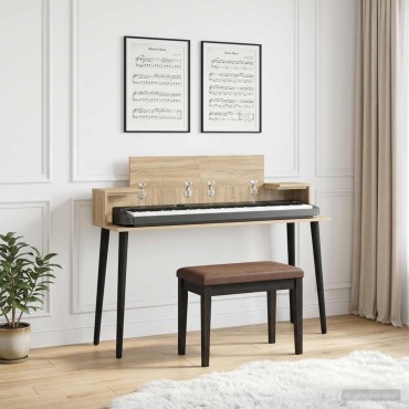 vidaXL Γραφείο Στούντιο Sonoma Δρυς 152 x 36 x 19,5 εκ.