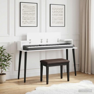 vidaXL Γραφείο Στούντιο Λευκό 130 x 36 x 19,5 εκ. Επεξεργασμένο Ξύλο