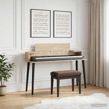 vidaXL Γραφείο Στούντιο Sonoma Δρυς 110 x 36 x 19,5 εκ.