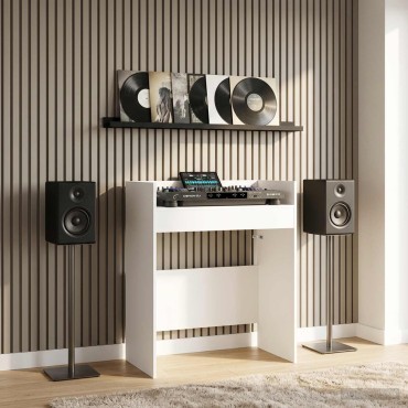 vidaXL Πίνακας DJ Λευκό 102x45x102cm Επεξεργασμένο Ξύλο 1 τεμ.