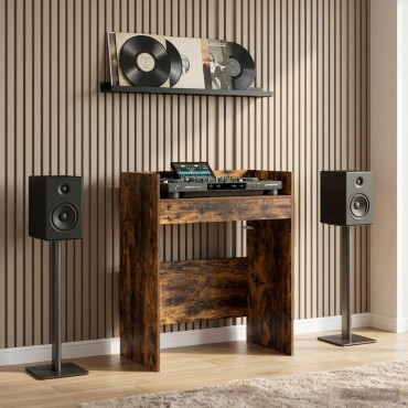 vidaXL Πίνακας DJ Καπνισμένο Ξύλο Δρυός 102x45x102cm 1 τεμ.