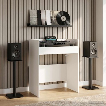 vidaXL Πίνακας DJ Λευκό 82x45x102cm Επεξεργασμένο Ξύλο 1 τεμ.