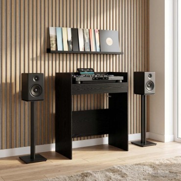 vidaXL Πίνακας DJ Μαύρη Δρυς 82x45x102cm Επεξεργασμένο Ξύλο 1 τεμ.