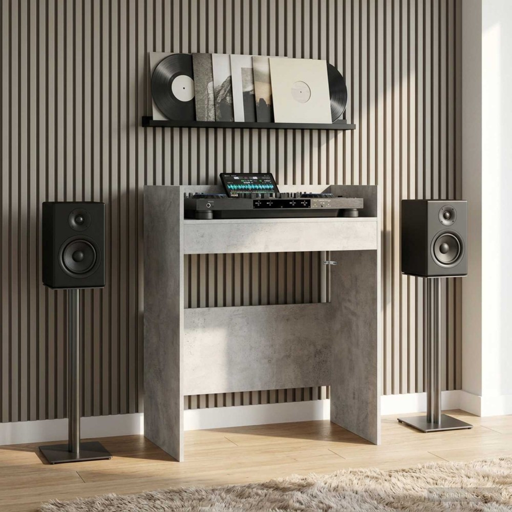 vidaXL Πίνακας DJ Γκρι Σκυροδέματος 82x45x102cm 1 τεμ.