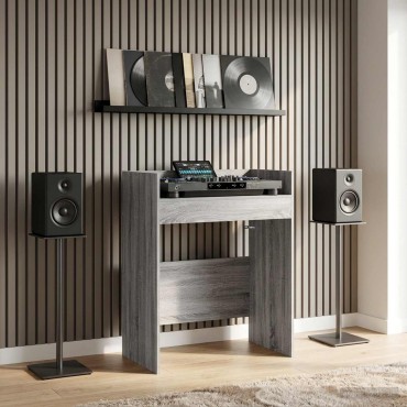 vidaXL Πίνακας DJ Γκρι Sonoma 82x45x102cm Επεξεργασμένο Ξύλο 1 τεμ.