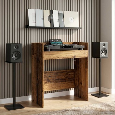 vidaXL Πίνακας DJ Παλαιωμένο ξύλο 82x45x102cm Επεξεργασμένο Ξύλο 1 τεμ.