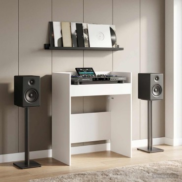 vidaXL Πίνακας DJ Λευκό 62x45x102cm Επεξεργασμένο Ξύλο 1 τεμ.