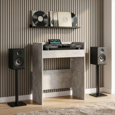 vidaXL Πίνακας DJ Γκρι Σκυροδέματος 62x45x102cm 1 τεμ.