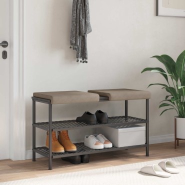vidaXL Μαξιλάρι πάγκου 2 τμχ. Μικροΐνες Taupe Βάθος 40x38x6,5cm