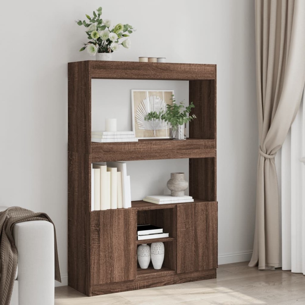 vidaXL Ντουλάπι Καφέ Δρυς 92x33x140cm από Επεξεργασμένο Ξύλο 1 τεμ.