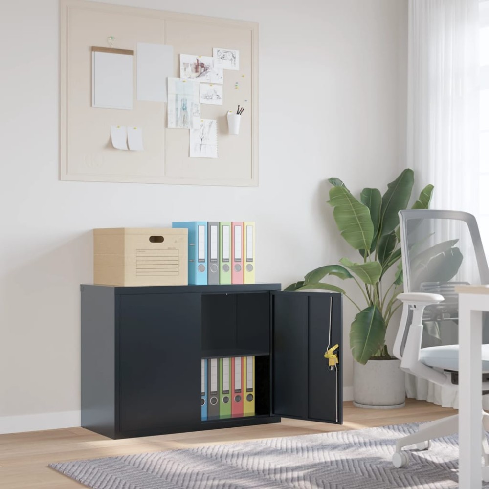 vidaXL Αρχειοθήκη Ανθρακί 90x40x70cm από Ατσάλι 1 τεμ.