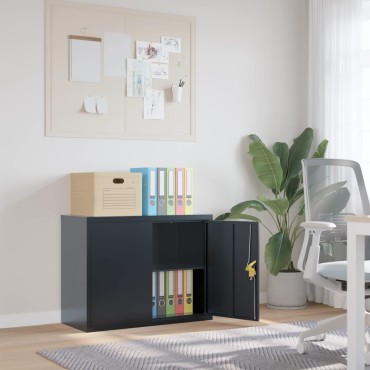 vidaXL Αρχειοθήκη Ανθρακί 90x40x70cm από Ατσάλι 1 τεμ.