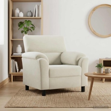 vidaXL Καναπές Κρεμ 94x85x93cm Βελούδο