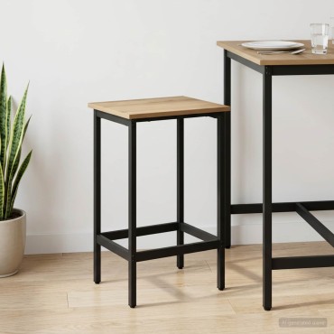 vidaXL Μπαρ σκαμπό Artisan Δρυς 40x32x74cm Επεξεργασμένο Ξύλο