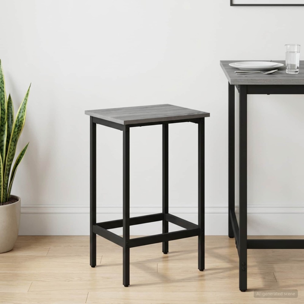 vidaXL Μπαρ σκαμπό Γκρι Sonoma 40x32x64cm Επεξεργασμένο Ξύλο
