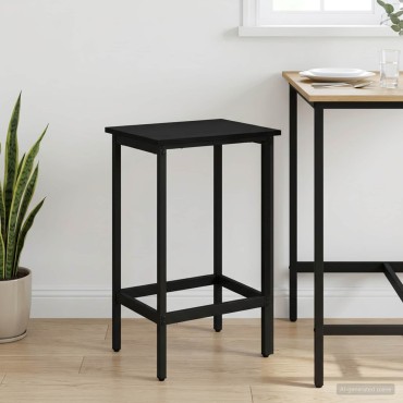 vidaXL Μπαρ σκαμπό Μαύρη Δρυς 40x32x64cm Επεξεργασμένο Ξύλο
