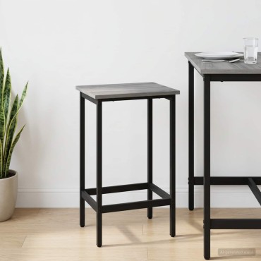 vidaXL Μπαρ σκαμπό Γκρι Sonoma 40x32x74cm Επεξεργασμένο Ξύλο