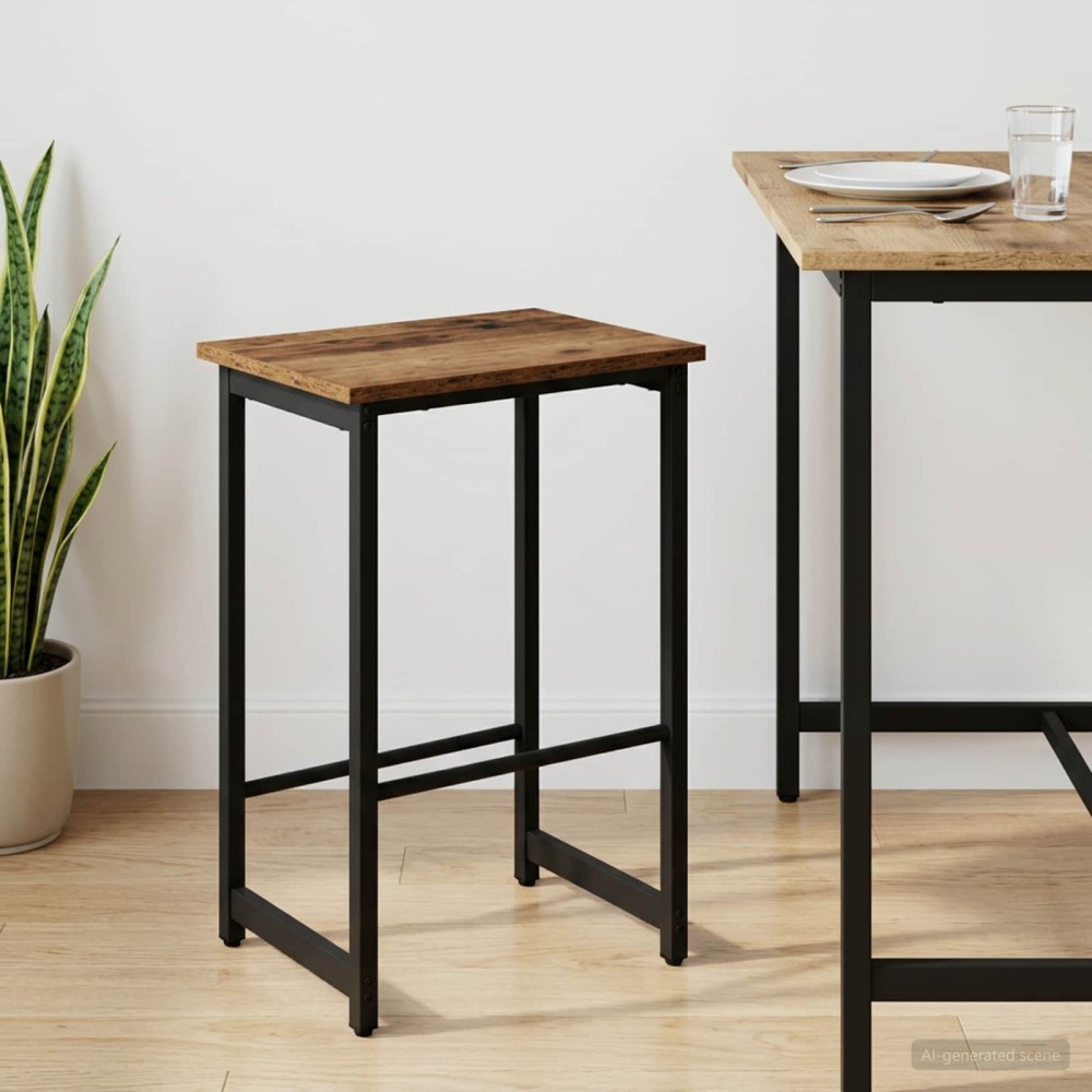 vidaXL Μπαρ σκαμπό Παλαιωμένο ξύλο 40x32x64cm Επεξεργασμένο Ξύλο
