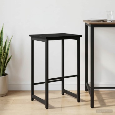 vidaXL Μπαρ σκαμπό Μαύρη Δρυς 40x32x64cm Επεξεργασμένο Ξύλο