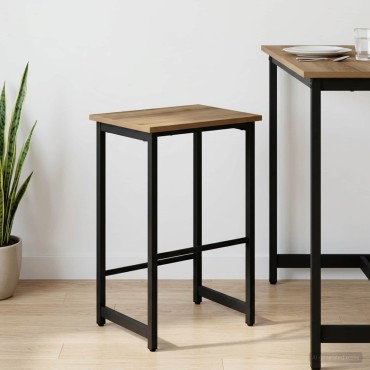 vidaXL Μπαρ σκαμπό Artisan Δρυς 40x32x64cm Επεξεργασμένο Ξύλο
