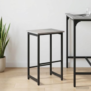 vidaXL Μπαρ σκαμπό Γκρι Sonoma 40x32x64cm Επεξεργασμένο Ξύλο