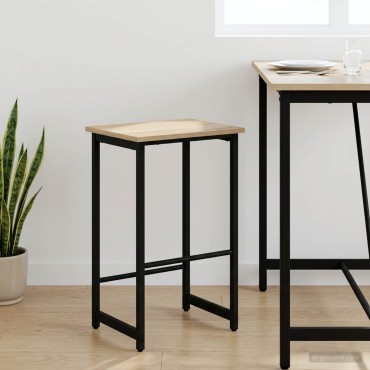 vidaXL Μπαρ σκαμπό Sonoma Δρυς 40x32x64cm Επεξεργασμένο Ξύλο