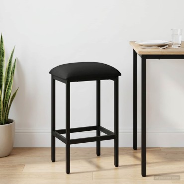 vidaXL Μπαρ σκαμπό Μαύρο 40x32x74cm Επεξεργασμένο Ξύλο