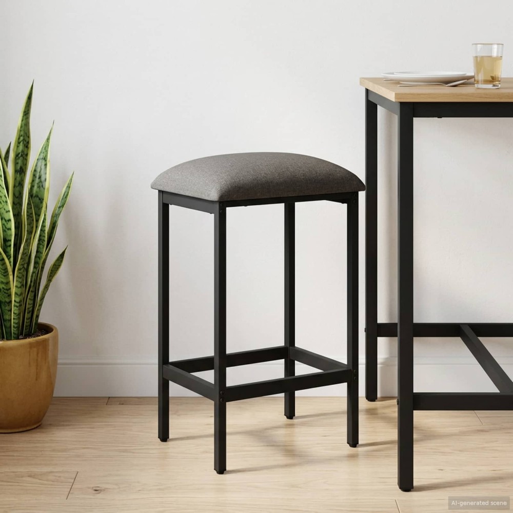 vidaXL Μπαρ σκαμπό Ανοιχτό γκρι 40x32x64cm Επεξεργασμένο Ξύλο
