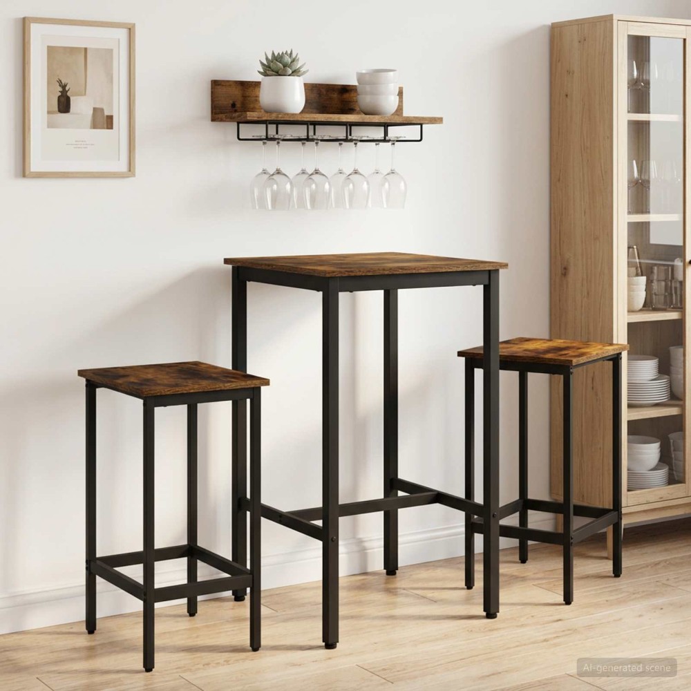 vidaXL Τραπέζι μπαρ 52x52x90cm Επεξεργασμένο Ξύλο Ορθογώνιος 1 τεμ.