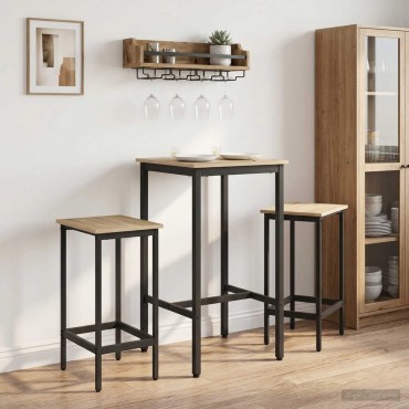 vidaXL Τραπέζι μπαρ 52x52x110cm Επεξεργασμένο Ξύλο Sonoma Δρυς 1 τεμ.
