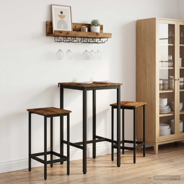 vidaXL Τραπέζι μπαρ 52x52x110cm Επεξεργασμένο Ξύλο Ορθογώνιος 1 τεμ.