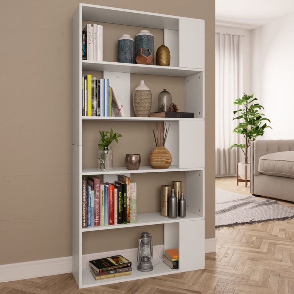 vidaXL Βιβλιοθήκη/Διαχωριστικό Χώρου Λευκό 80x24x159cm Επεξ. Ξύλο 1 τεμ.