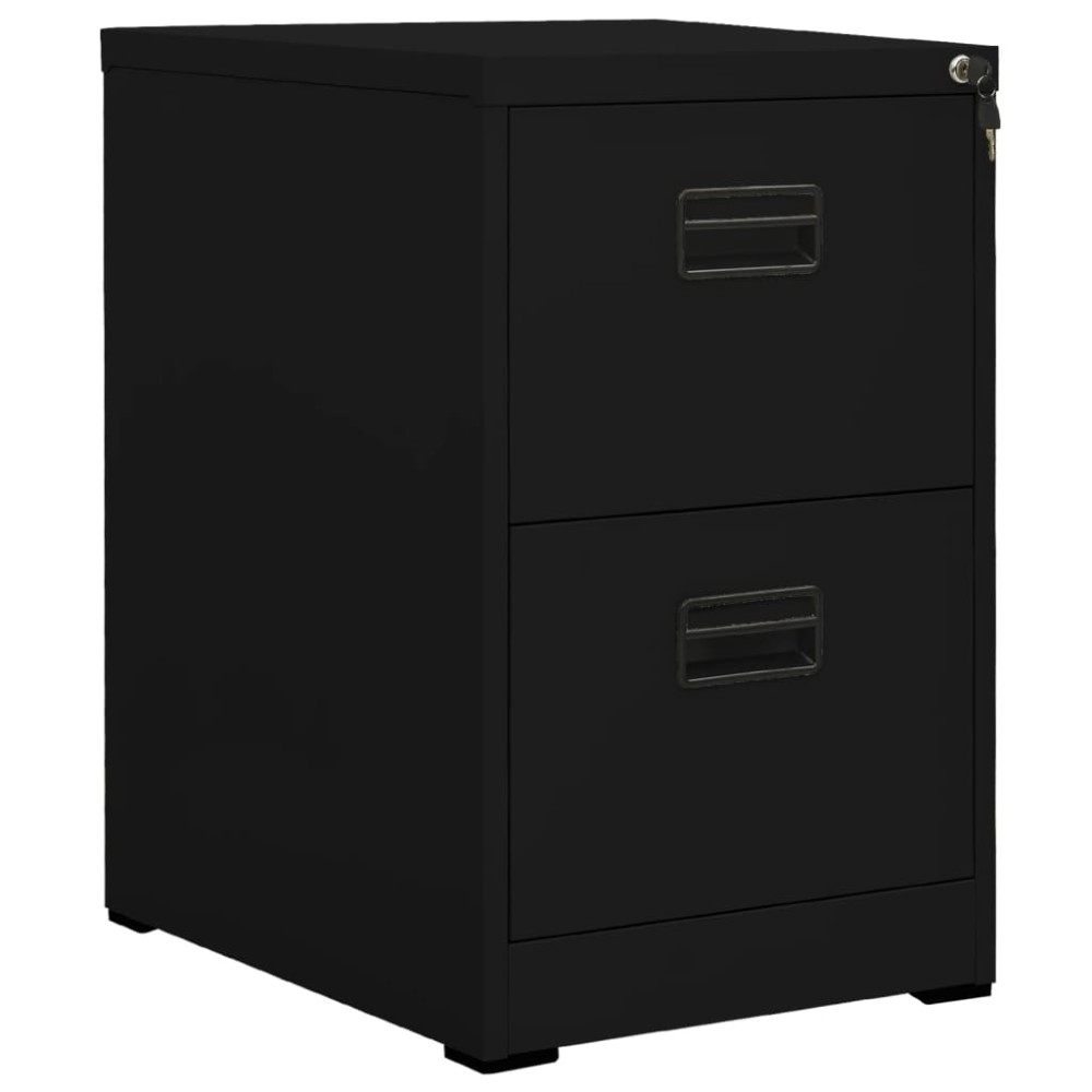 vidaXL Αρχειοθήκη Μαύρη 46x62x72,5cm από Ατσάλι 1 τεμ.