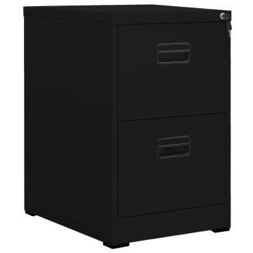 vidaXL Αρχειοθήκη Μαύρη 46x62x72,5cm από Ατσάλι 1 τεμ.