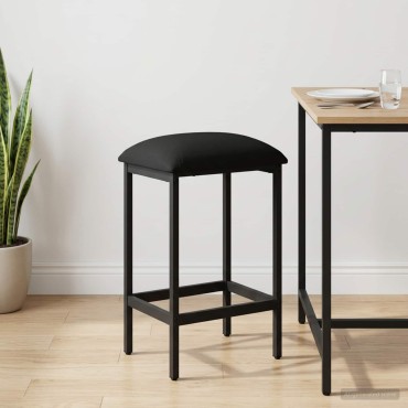 vidaXL Μπαρ σκαμπό Μαύρο 40x32x64cm Επεξεργασμένο Ξύλο