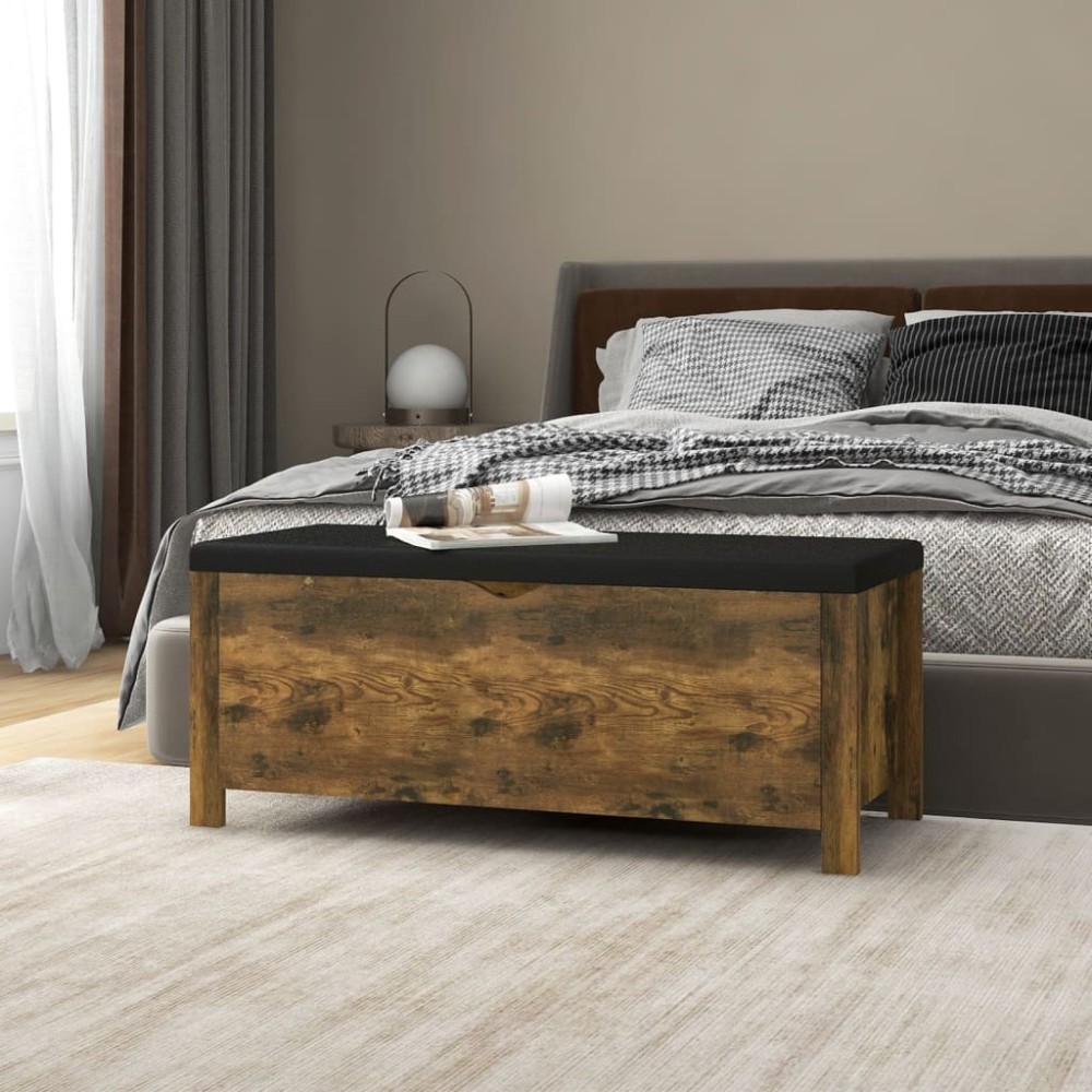 vidaXL Κουτί Αποθήκευσης Καπν. Δρυς 105x40x45cm Επεξ. Ξύλο + Μαξιλάρι 1 τεμ. vidaXL Κουτί Αποθήκευσης Καπν. Δρυς 105x40x45cm Επεξ. Ξύλο + Μαξιλάρι 1 τεμ.